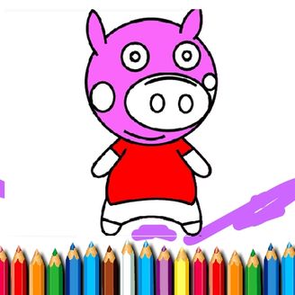 BTS Pig Coloring Game