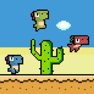 Download Jumpy Dinosaur - 2D Side-Scroller Dino Game (Free) android on PC