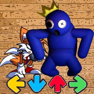 HOW TO DRAW Blue, Friday Night Funkin (FNF Mod : Vs. Rainbow Friends)