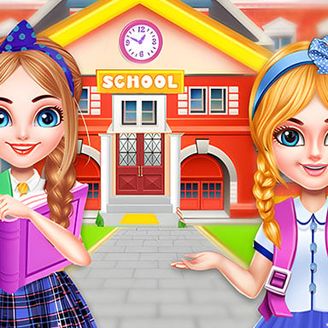 Twins sisters back to school