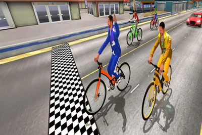 Highway Bicycle Race Simulation Game